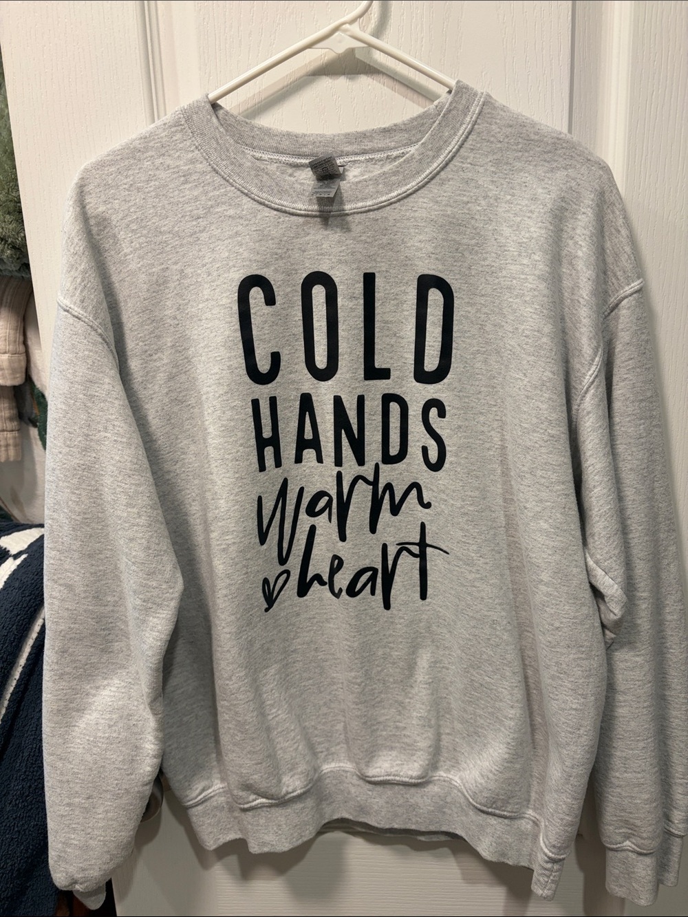 Cozy Grey 'Cold Hands Warm Heart' Women's Sweatshirt